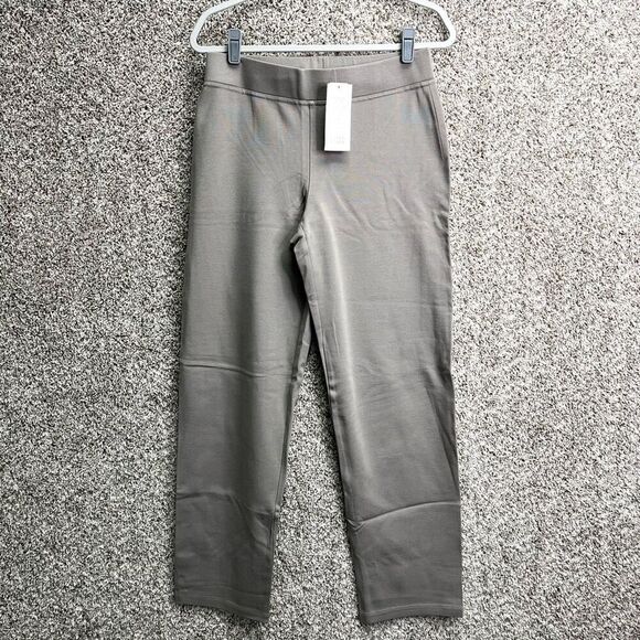 Eileen Fisher Pants Women’s Small Stone Tan Heavyweight Rayon Knit Pull On Strai - Picture 1 of 8